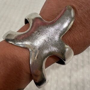 New Huge Silver Starfish Cuff Bracelet~Statement Bracelet